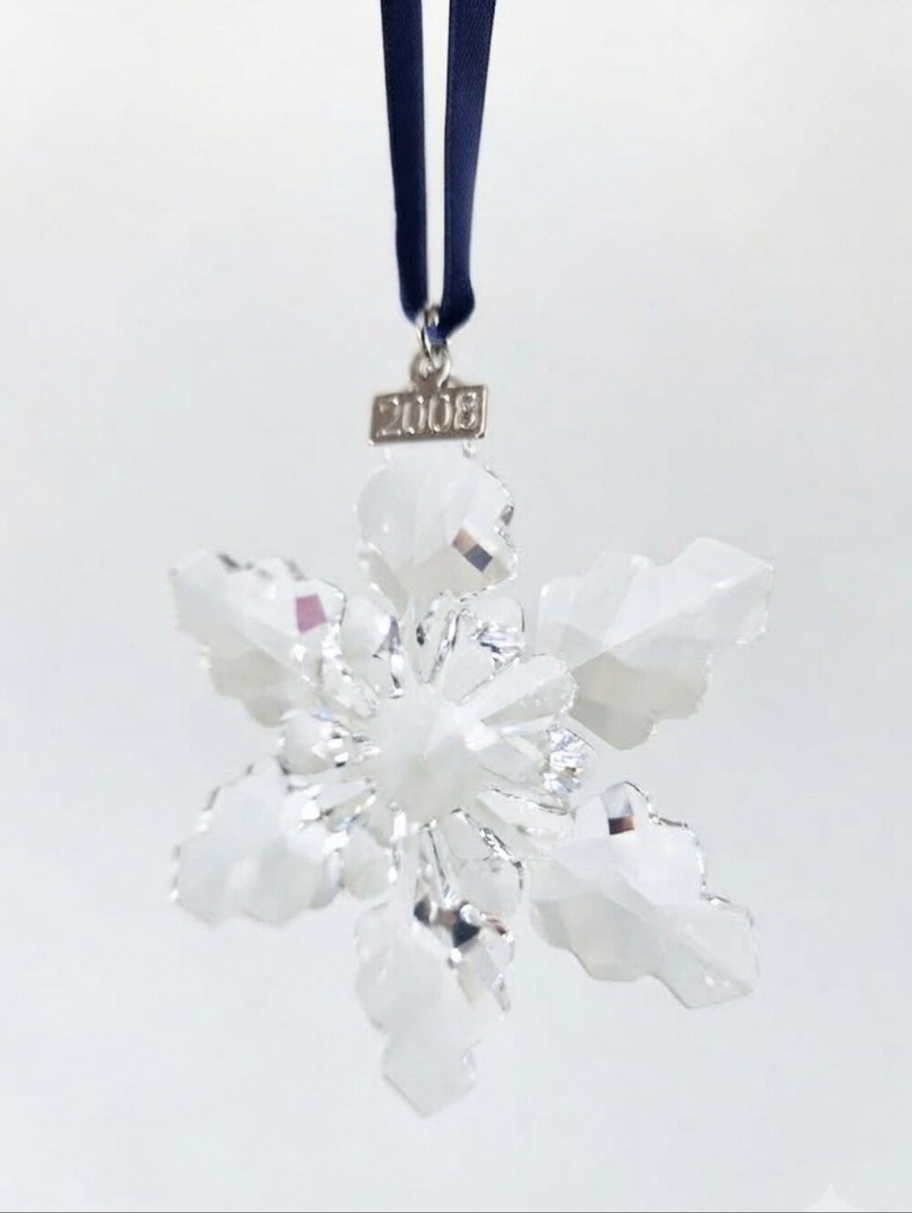 Authentic Swarovski Crystal Annual Edition 2008 Snowflake Christmas Ornament #94